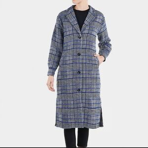 Coco + Carmen Metro plaid trench coat size S/M